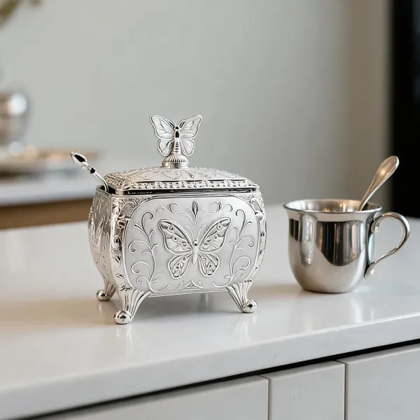 Metal_Ornate_Butterfly_Pattern_Sugar_Pot