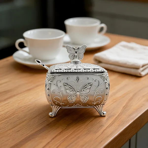Metal_Ornate_Butterfly_Pattern_Sugar_Pot