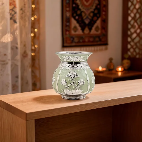 Glass_Decorative_Floral_Pattern_Multicolour_Vase