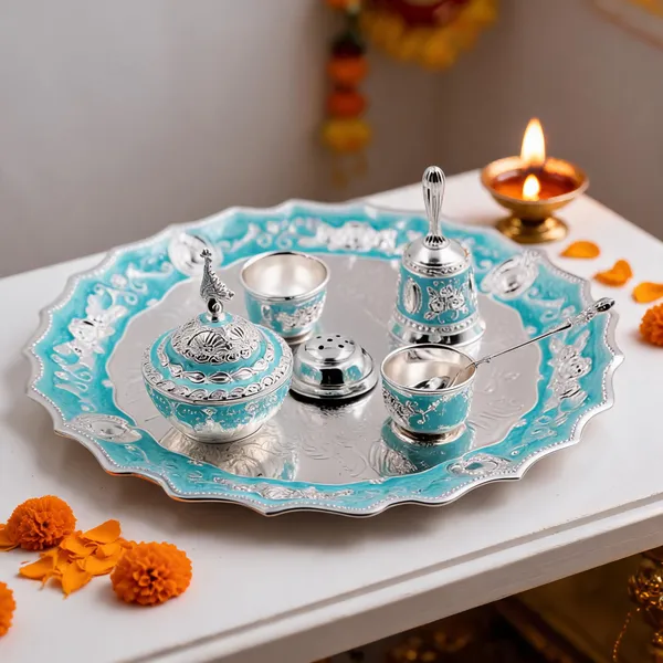 Metal_Traditional_Floral_Pooja_Thali
