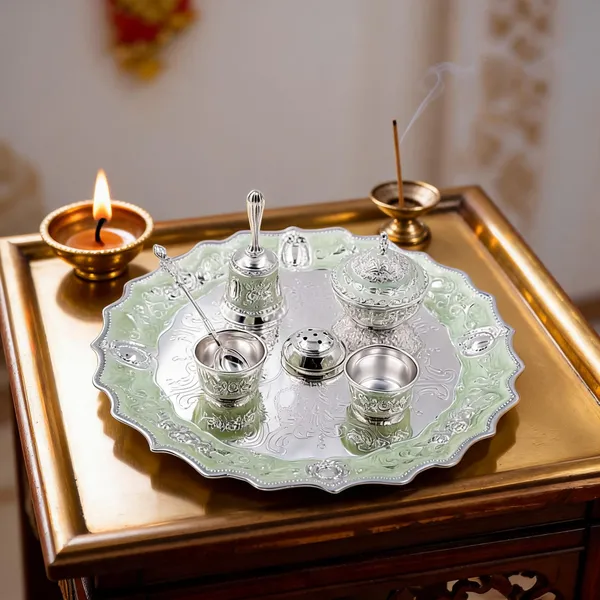Metal_Traditional_Floral_Pooja_Thali