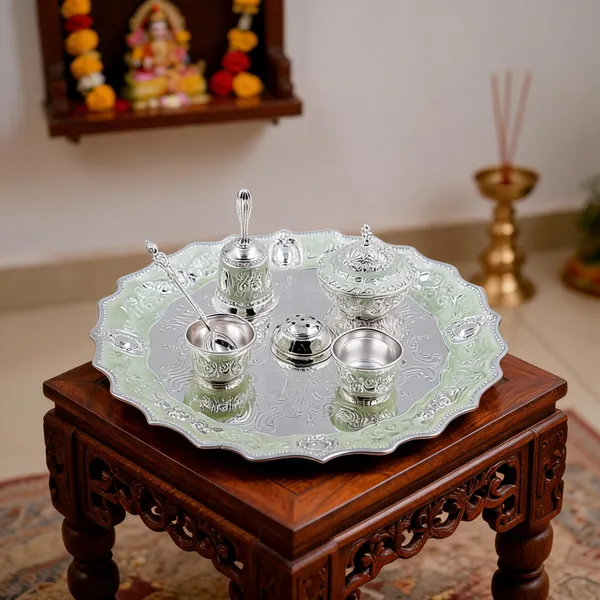 Metal_Traditional_Floral_Pooja_Thali