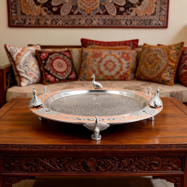Metal_Decorative_Bird_Motif_Decorative_Tray