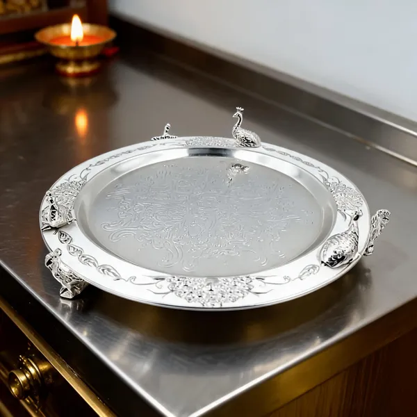 Metal_Ornate_Peacock_Pattern_Decorative_Tray