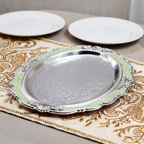 Metal_Ornate_Geometric_Pattern_Oval_Serving_Tray