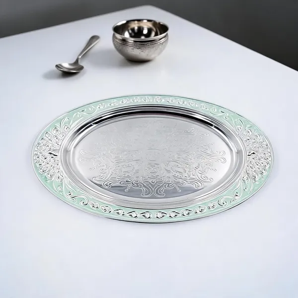 Metal_Dining_Floral_Pattern_Oval_Serving_Platter