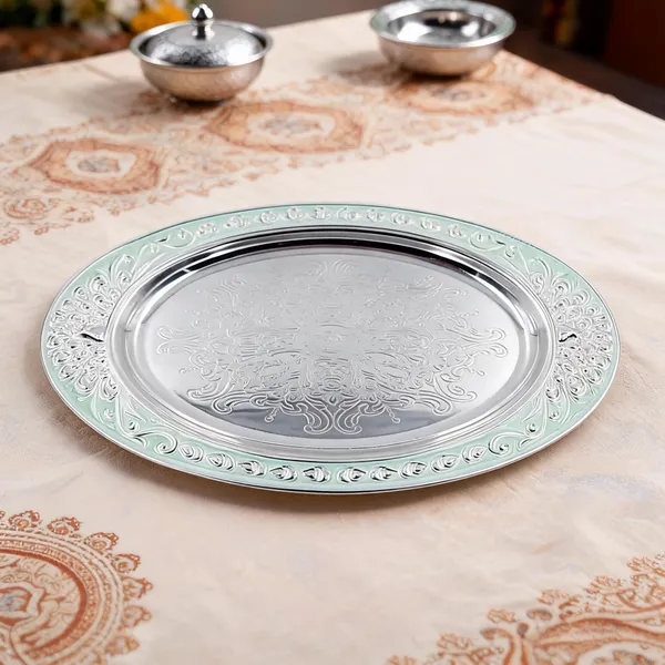 Metal_Dining_Floral_Pattern_Oval_Serving_Platter