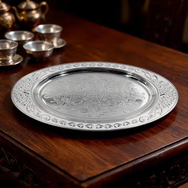 Metal_Decorative_Floral_Oval_Serving_Tray