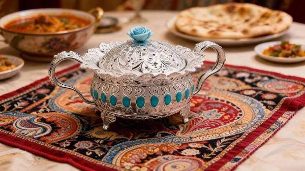 Metal_Decorative_Blue_Accent_Covered_Serving_Bowl