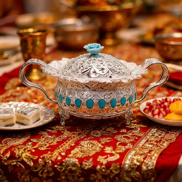 Metal_Decorative_Blue_Accent_Covered_Serving_Bowl