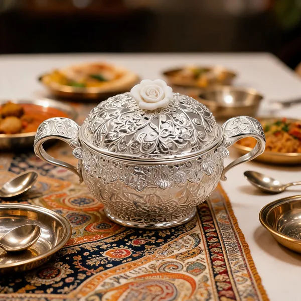 Metal_Ornate_Silver_Covered_Serving_Bowl