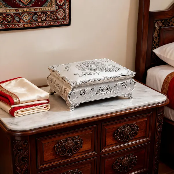 Metal_Ornate_Peacock_Pattern_Decorative_Storage_Box