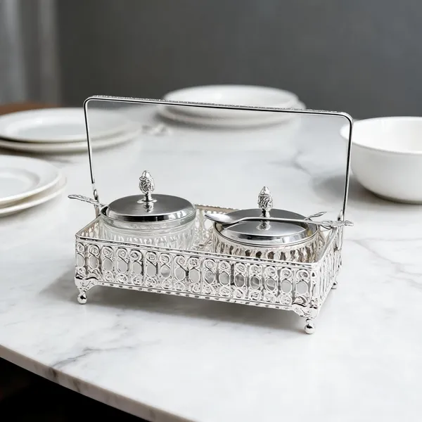 Metal_Ornate_Silver_Finish_Serving_Tray_Set