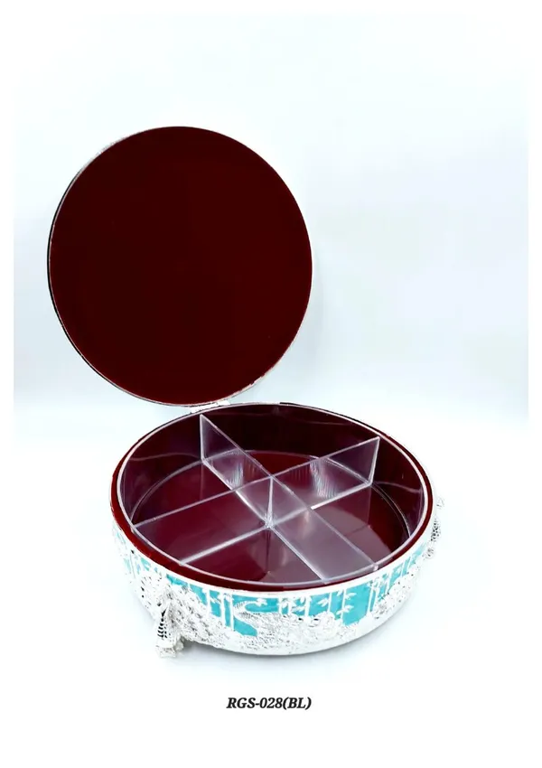 Metal_Ornate_Peacock_Design_Compartment_Dry_Fruit_Box