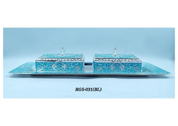 Metal_Ornate_Decorative_Tray_With_Two_Boxes_Set