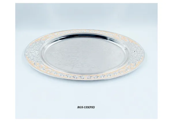 Metal_Decorative_Floral_Oval_Serving_Tray