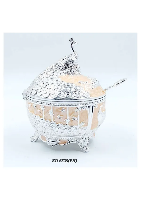 Metal_Ornate_Peacock_Floral_Lidded_Serving_Bowl