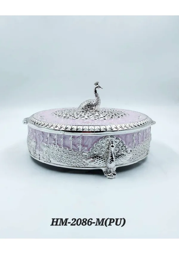 Metal_Decorative_Peacock_Design_Compartment_Dry_Fruit_Box