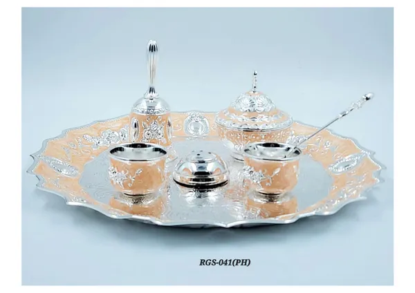 Metal_Traditional_Ornate_Pooja_Thali_Set_Silver