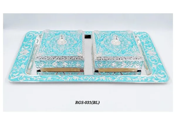Metal_Ornate_Decorative_Tray_With_Two_Boxes_Set