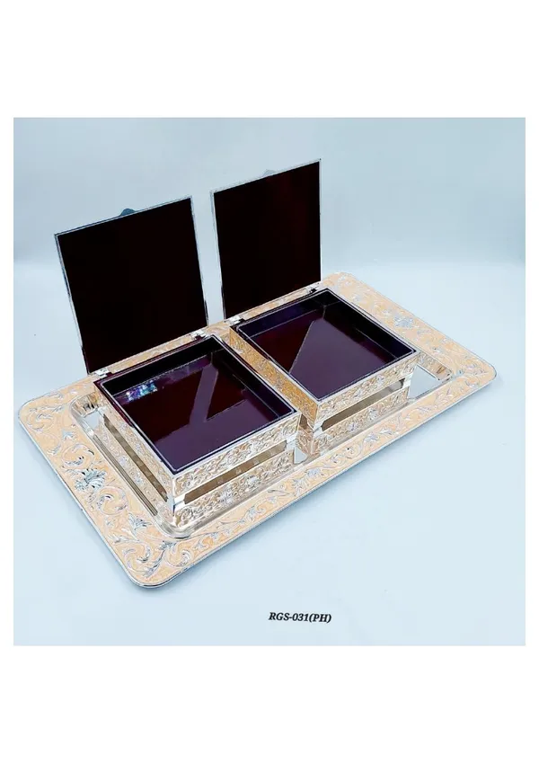 Metal_Floral_Pattern_Decorative_Tray_With_Two_Lidded_Boxes