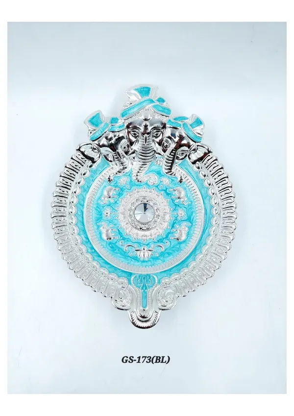 Metal_Festive_Ganesha_Pattern_Pooja_Thali_Metallic