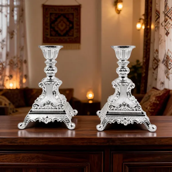 Metal_Traditional_Ornate_Candle_Holder_Set_Of_2