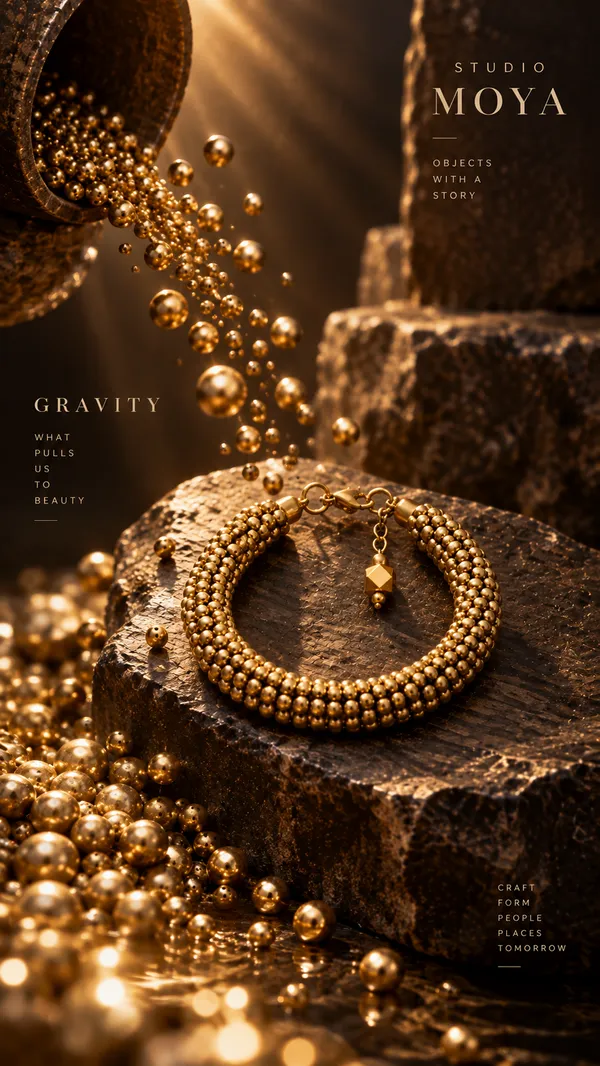 'Arohi'_Dokra_Bead_Cuff