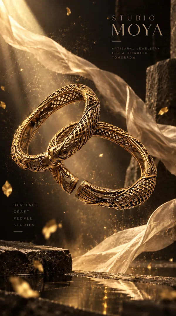 Kosha'_Dokra_Mesh_Bangles_Set_of_2