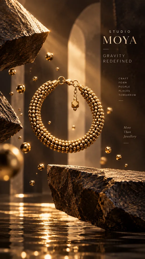 'Arohi'_Dokra_Bead_Cuff