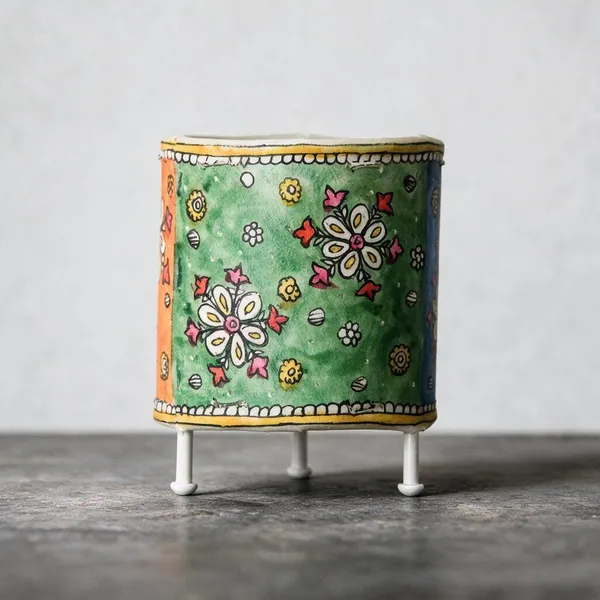 Parchment_Leather_Festive_Snowflake_Cylinder_Tea_Light_Holder