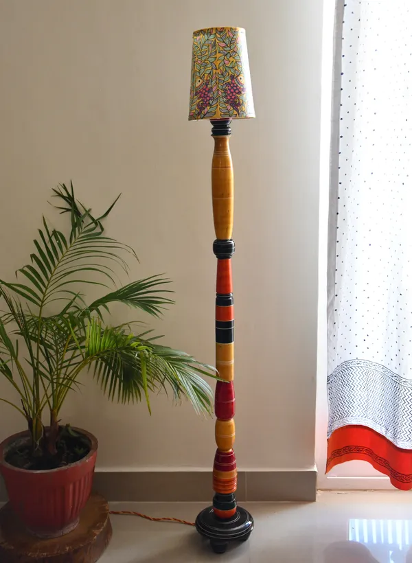 Tall_Khambha__in_Channapatna_Wood_Craft_Floor_Lamp