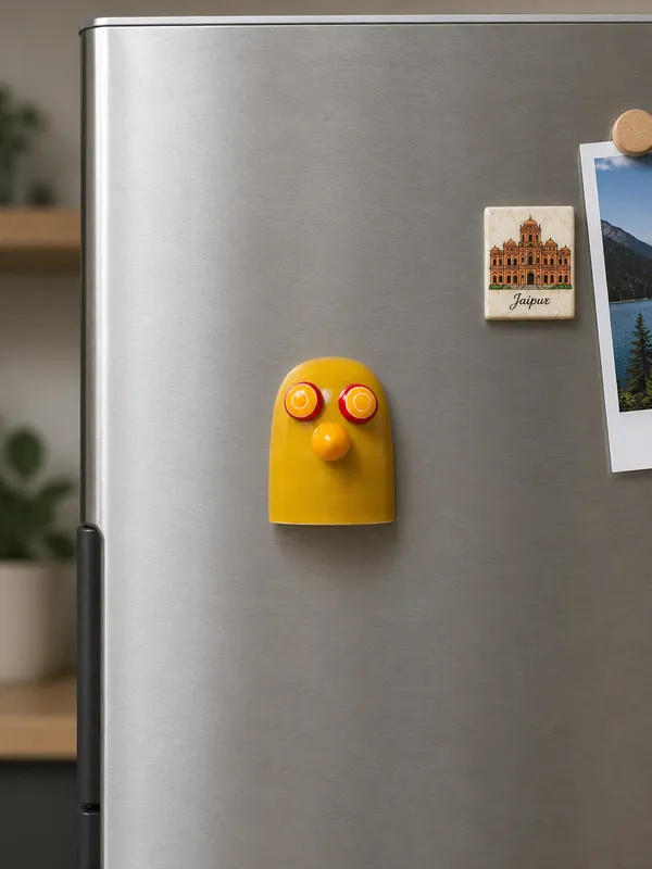 Channapatna_Wood_Mustard_Owl_Handcrafted_Fridge_Magnet