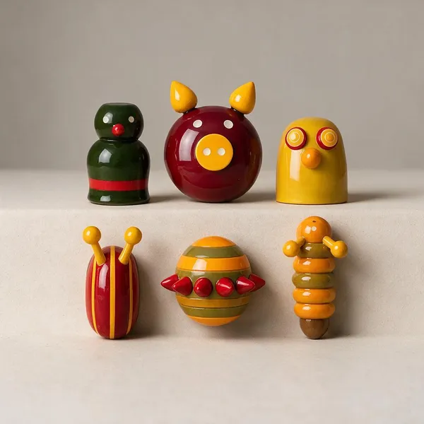 Channapatna_Wood_Green_Penguin_Handcrafted_Fridge_Magnet