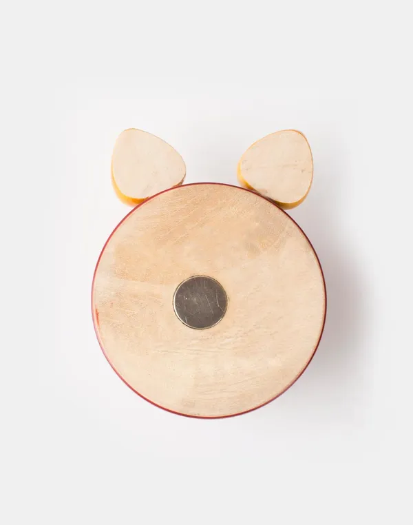 Channapatna_Wood_Red_Piggu_Handcrafted_Fridge_Magnet