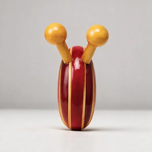 Channapatna_Wood_Red_Snail_Handcrafted_Fridge_Magnet