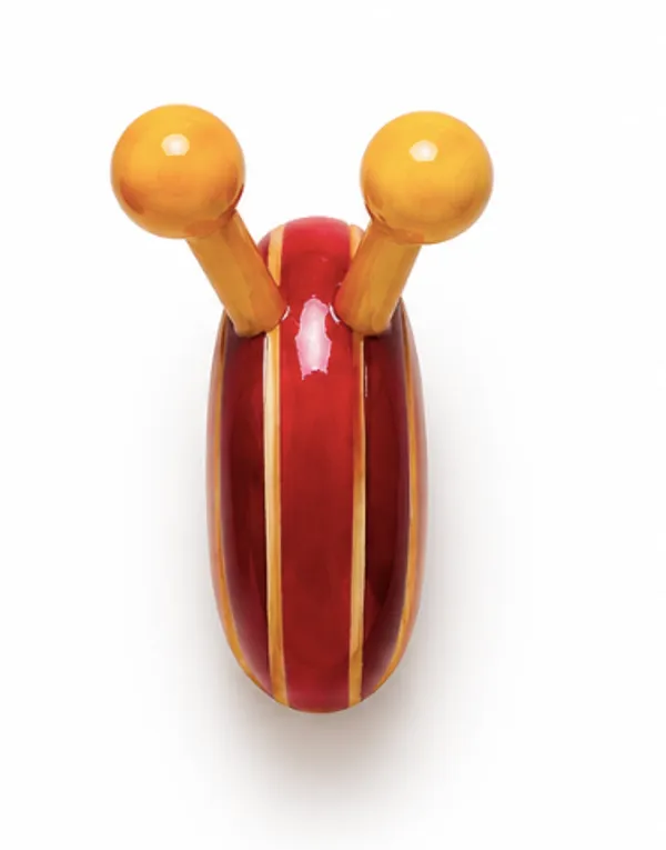 Channapatna_Wood_Red_Snail_Handcrafted_Fridge_Magnet