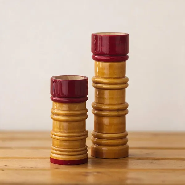 Channapatna_Wood_Traditional_Handpainted_Long_Tea_Light_Holder