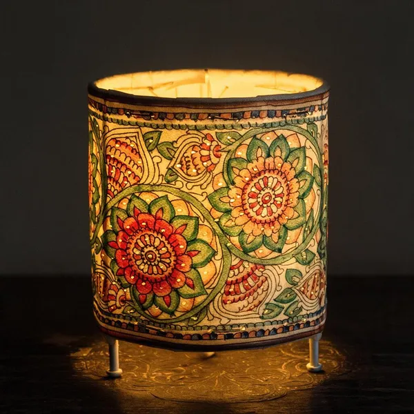 Parchment_Leather_Marigold_Cylinder_Tea_Light_Holder