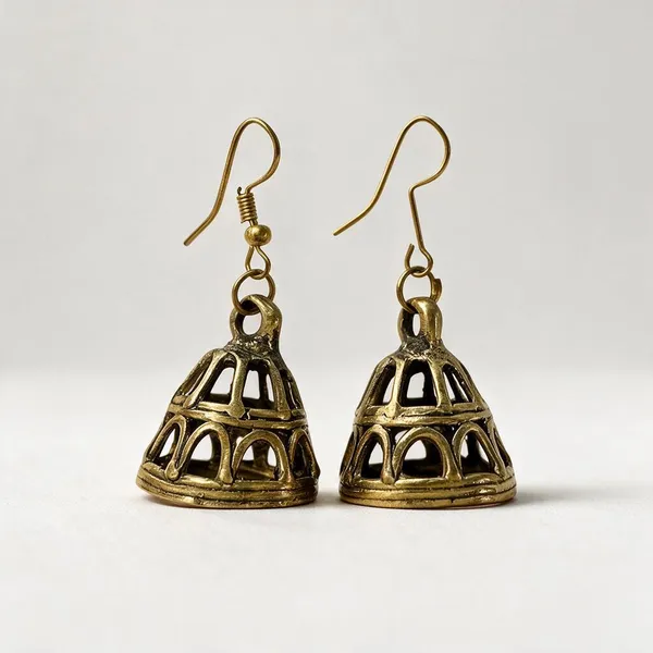 Metallic_Brass_Dokra_Jhumka_Earrings_For_Women