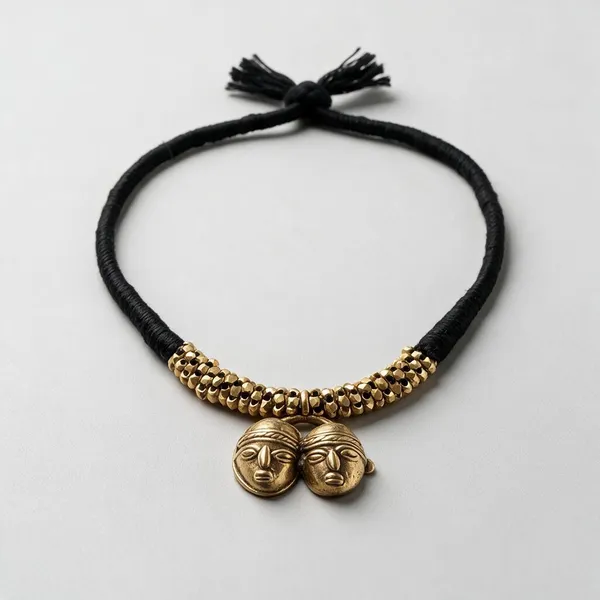 Metallic_Brass_Dokra_Do_Mukho_Handcrafted_Necklace_For_Women