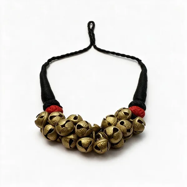 Metallic_Brass_Dokra_Ghungroo_Necklace_For_Women