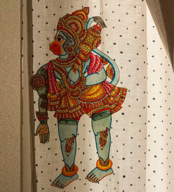 Hanuman_Green'_Traditional_Leather_Puppet_Wall_Hanging