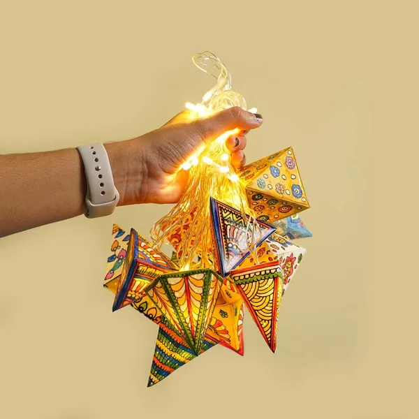 Origami_Handpainted_On_Leathet_Fairy_Ligjts_|_13_Cones_|_36_bulbs_|_5_Mtr