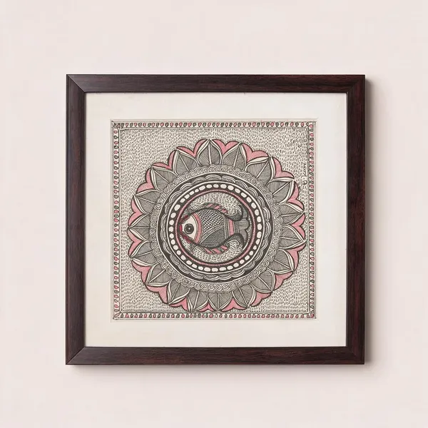 Handmade_Paper_Traditional_Fish_Madhubani_Wall_Art