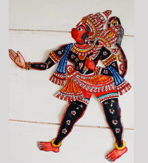 Hanuman_Black'_Traditional_Leather_Puppet_Wall_Hanging