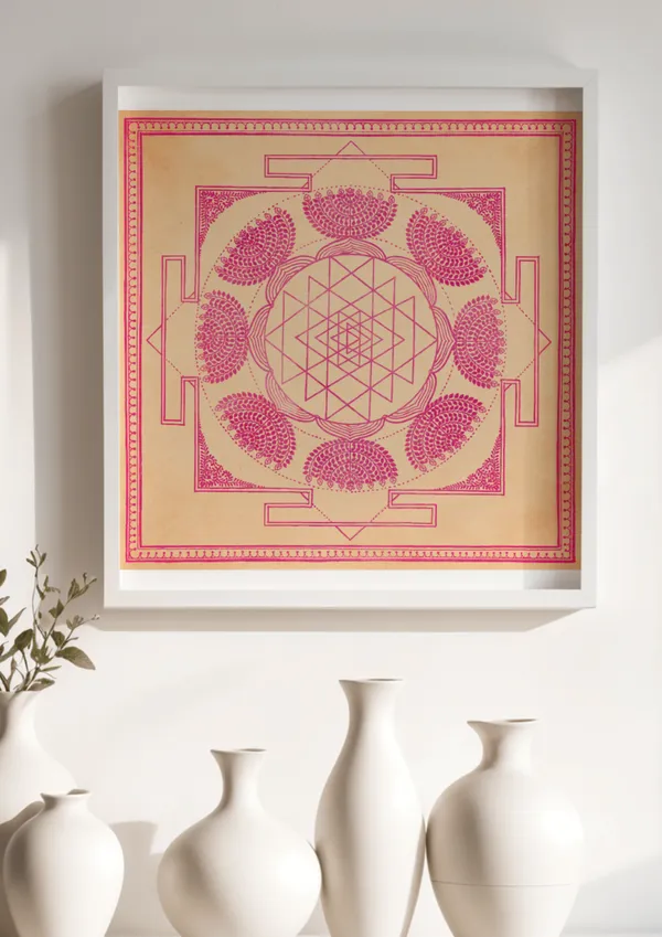 Handmade_Paper_Pattachitra_Shree_Yantra_Wall_Art