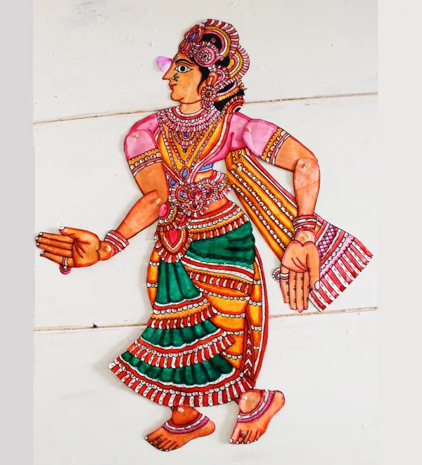 Sita_Multi_Traditional_Leather_Puppet_Wall_Hanging