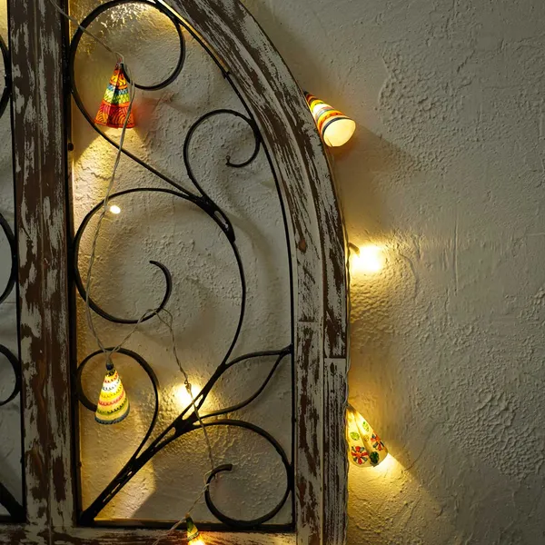 Conical__Ethnic_Tholu_Bommalata_LED_Fairy_Lights|_20_Cones_|_36_Bulbs_|_5_Mtr