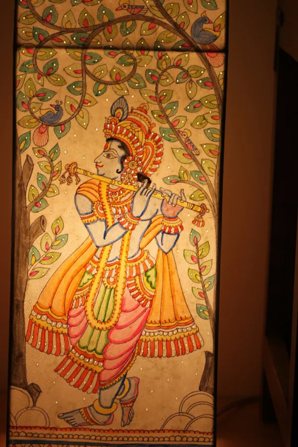 Parchment_Leather_Radha_Krishna_Hand-Painted_Square_Floor_Lamp